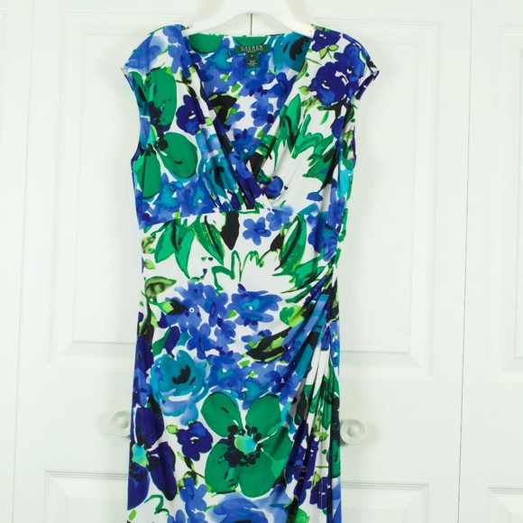 Lauren Ralph Lauren Dresses & Skirts - Lauren Ralph Lauren Dress Size 8 Blue Floral Wrap
